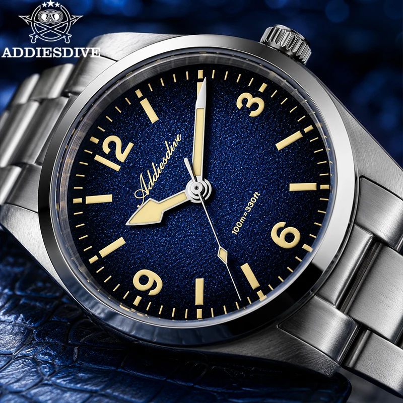 

ADDIESDIVE New Quartz Watch 36mm Luxury Sapphire Super 2035 Movement Wristwatch For Men BWG9 Luminous 100m Waterproof Watches