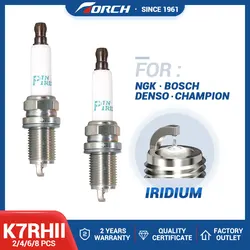 2-8PCS Replace for Denso IK22 VK22 for PFR7S8EG for BERU Z347 14F-5DPURS2 Spark Plugs Torch K7RHII Double Iridium Candles Power