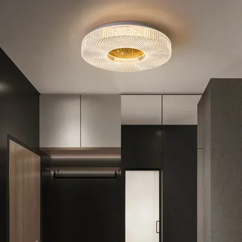 

Dimming Acrylic Ceiling Lamp Round Luxury Modern Led Chandelier Indoor Light Fixture Hoom Decor for Living Room Corridor