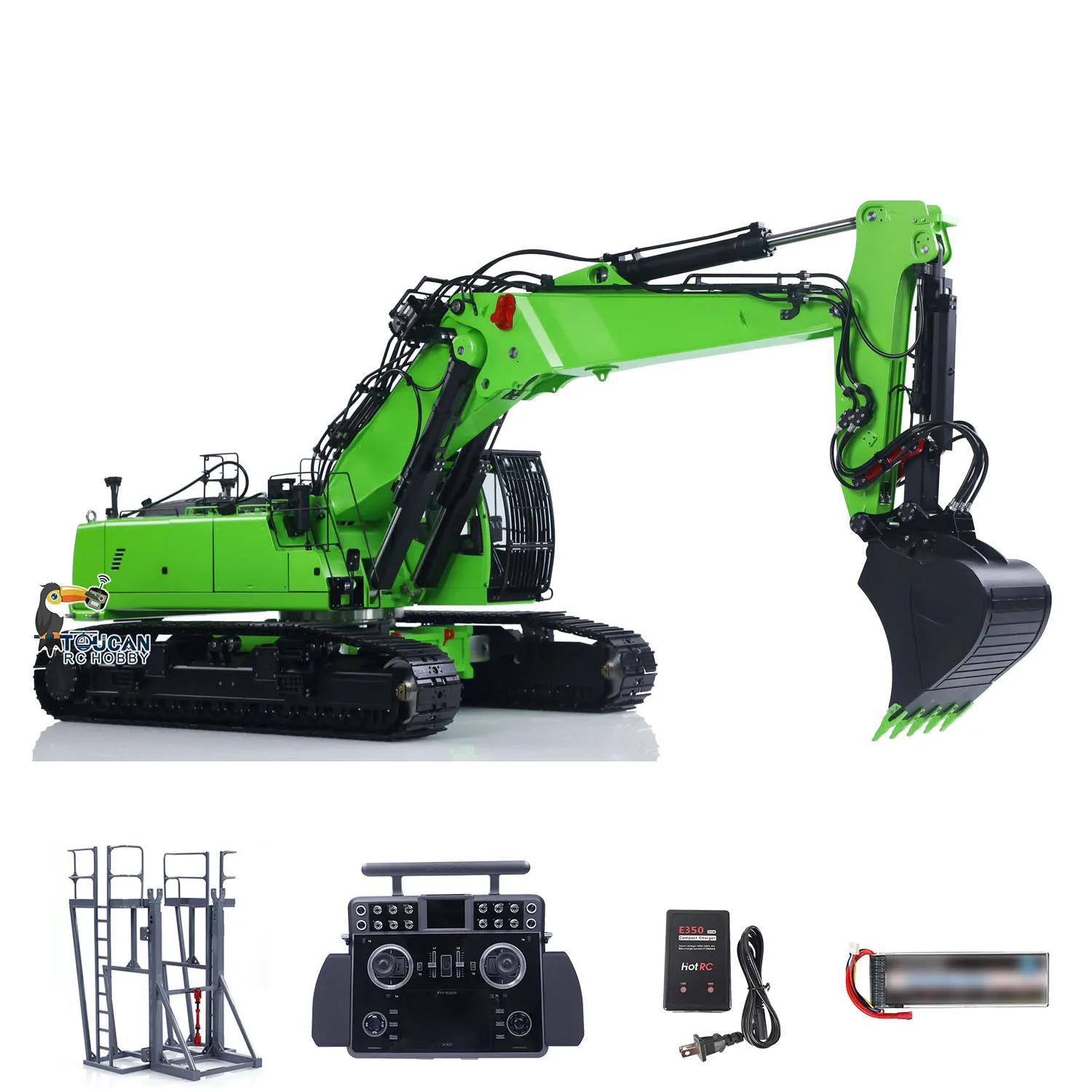 LESU 1/14 960 RC Digger Full Hydraulic Excavator Radio Control Construction Machine Trucks Vehicle With Light Sound Battery Toy