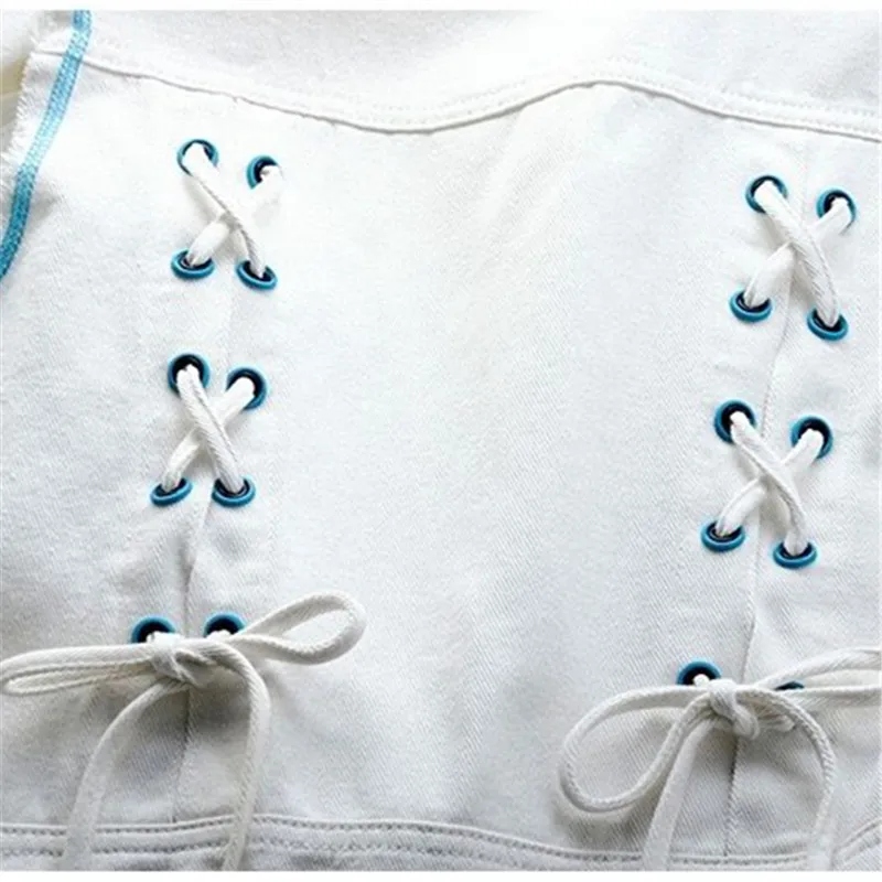 Spring Autumn New Fashion Thin Short Denim Vest Women Casual Big Pocket Sleeveless Jacket Back Cord Jeans Waistcoat Female T1068