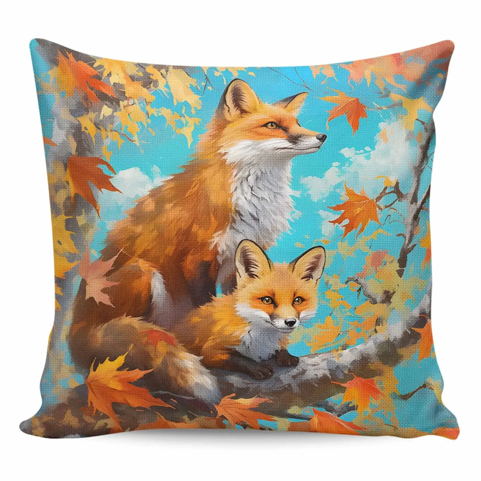 

Maple Leaf Maple Leaf Fox Pilow Covers Decorative Pillows for Bed Pillowcase Pillowcases Home Decor Items Pillow Cases Cover