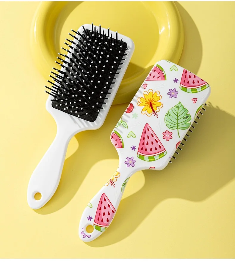 Fruit themed air cushion massage comb - suitable for massaging the scalp, tidying hair,Special for real hair wigs