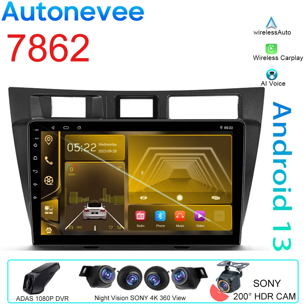 

For Toyota Mark II 9 X100 2000 - 2007 Video Player BT Android Auto Car Radio 4G Navigation Multimedia Stereo Carplay No 2din DVD