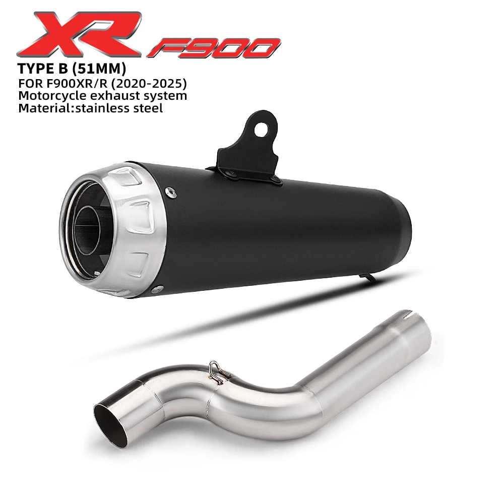 Motorcycle Exhaust Stainless Pipe Muffler Exhaust For F900 F900R F900XR