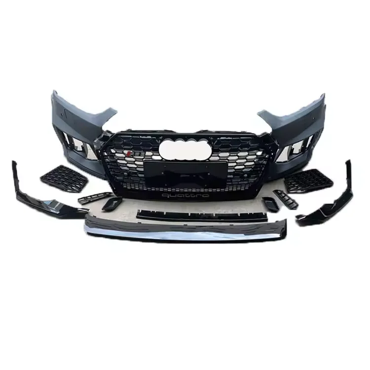 RS5 B9 Upgrade B9.5 Old style modify new Front bumper with grille for A5 S5 B9 for 2017-2019