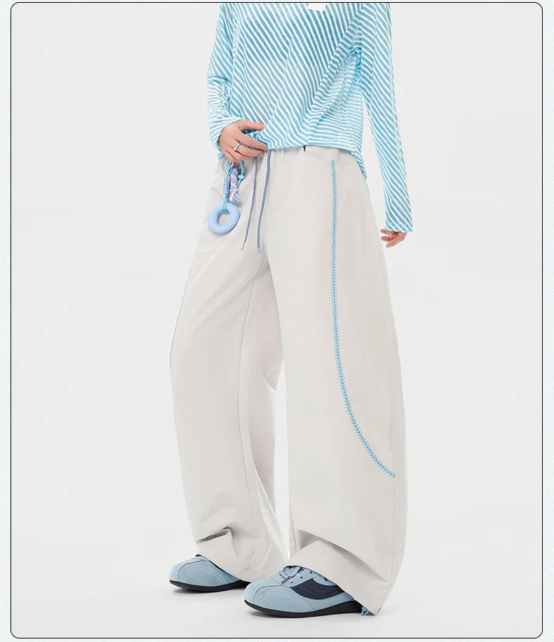 New Spring Autumn Windproof Water-Repellent Wide-Leg Slim Scimitar Pants For Men Women Quick-Drying Workwear Hiking Pants