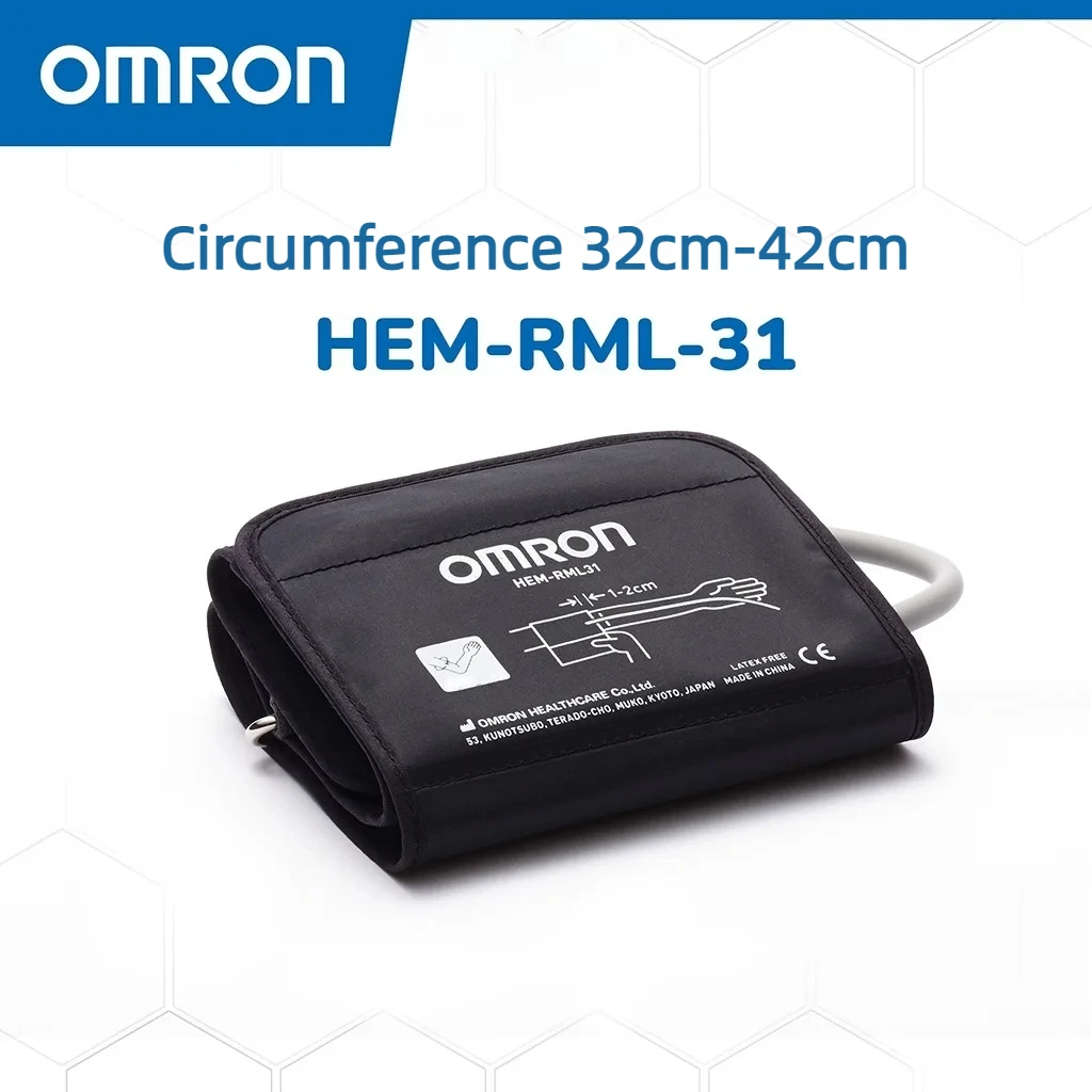 Manguito esfigmomanómetro Omron Original 32 cm-42 cm longitud extendida manguito de presión arterial para Monitor Omron BP brazalete largo de gran tamaño