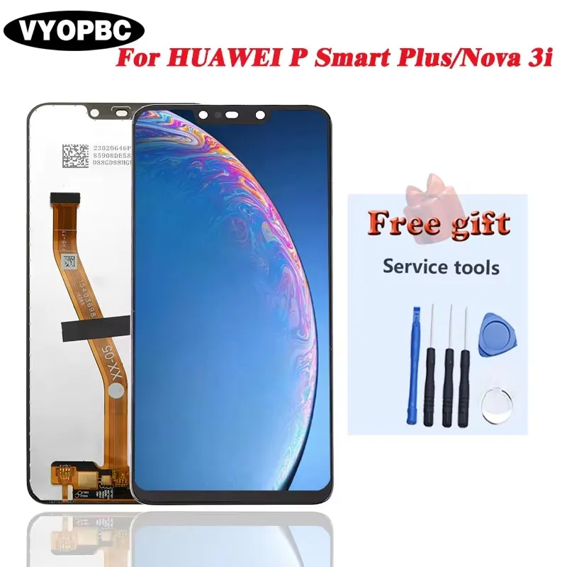Pantalla táctil para Huawei Nova 3i,P Smart Plus,INE-LX1,INE-LX2, INE-LX2r Pantalla con marco piezas de Pantalla LCD para teléfono móvil de 6,3"