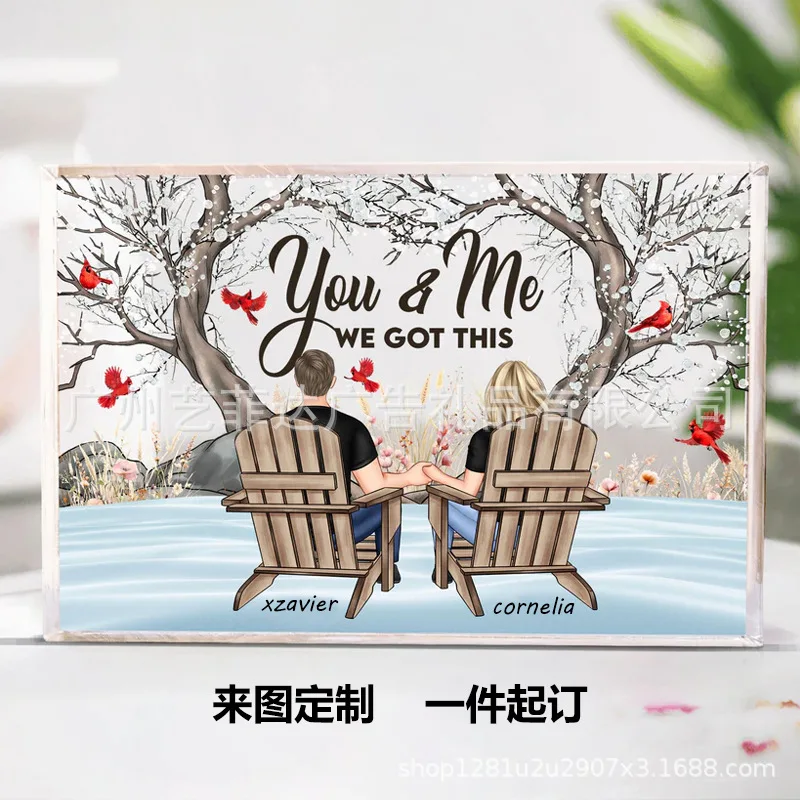 Personalized acrylic plaque DIY content commemorative gift for parents birthday atmosphere ornament