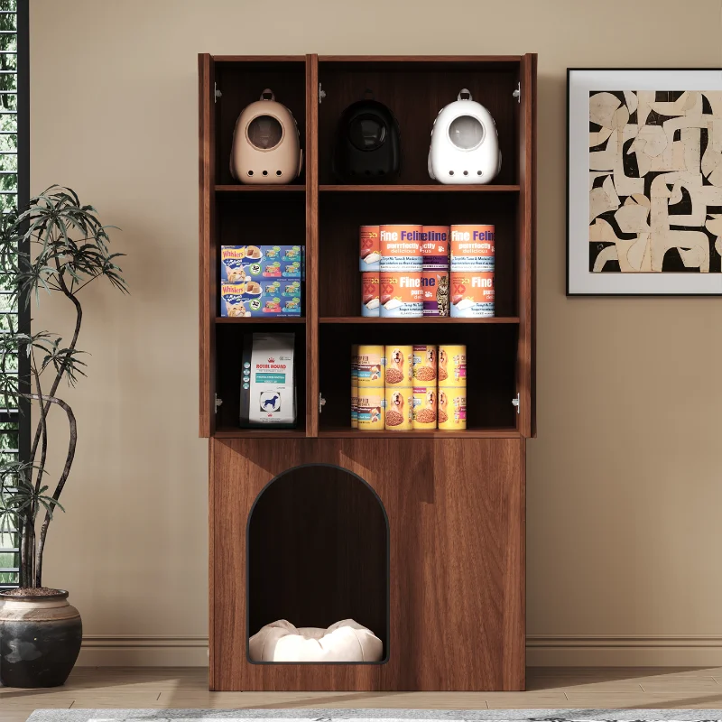 medieval style solid wood pet supplies locker cat pet cabinet cat house  kennel household Multi-functional storage cabinet