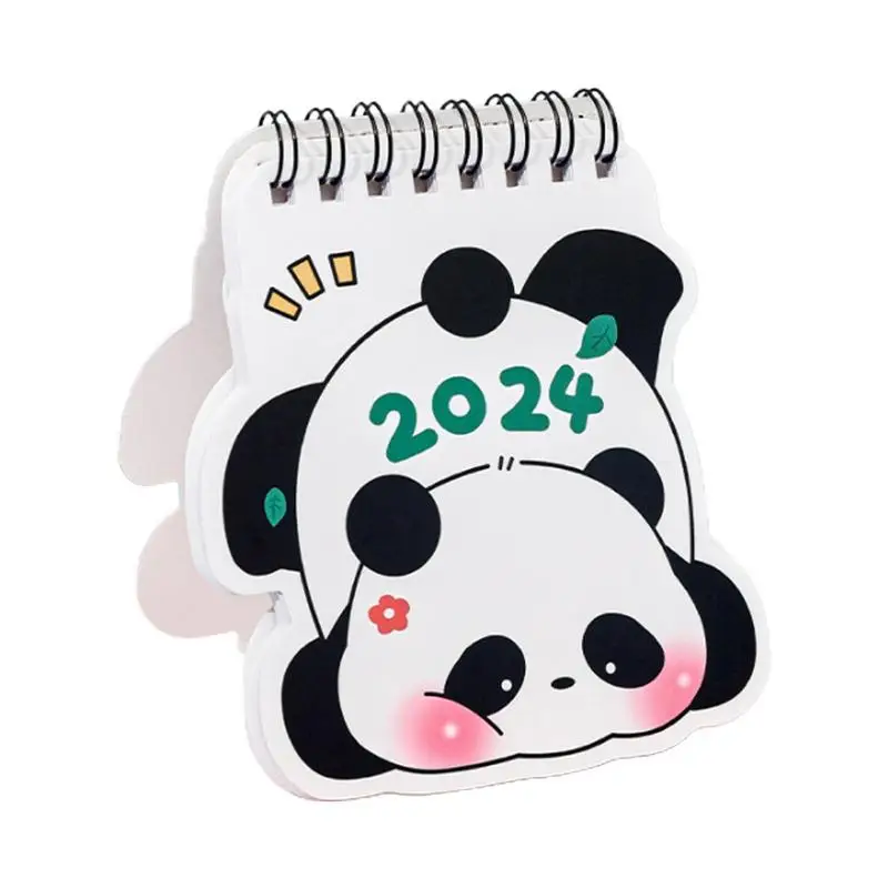 Kalender meja kecil, kalender Bulanan dari Juni 2023 Desember 2024, kalender kecil dengan desain panda lucu kalender Desktop portabel