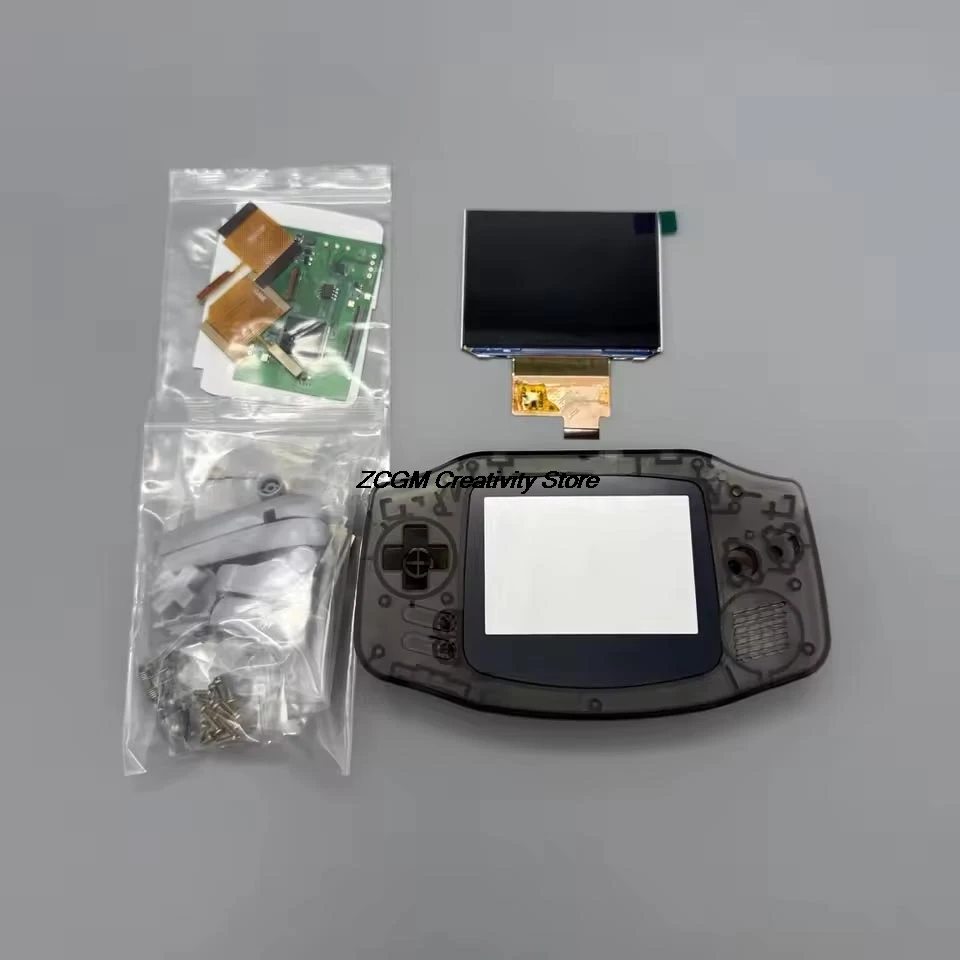 GBA IPS LCD 3.0 "IPS high brightness LCD screen and shell kit for Gameboy advance GBA.no cut shell required simulating B-screen