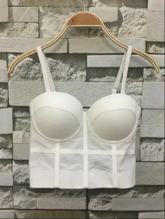 Bralette de malla con Push-Up para mujer, corsé, corpiño, corpiño, Top recortado para fiesta y Club nocturno, nueva moda