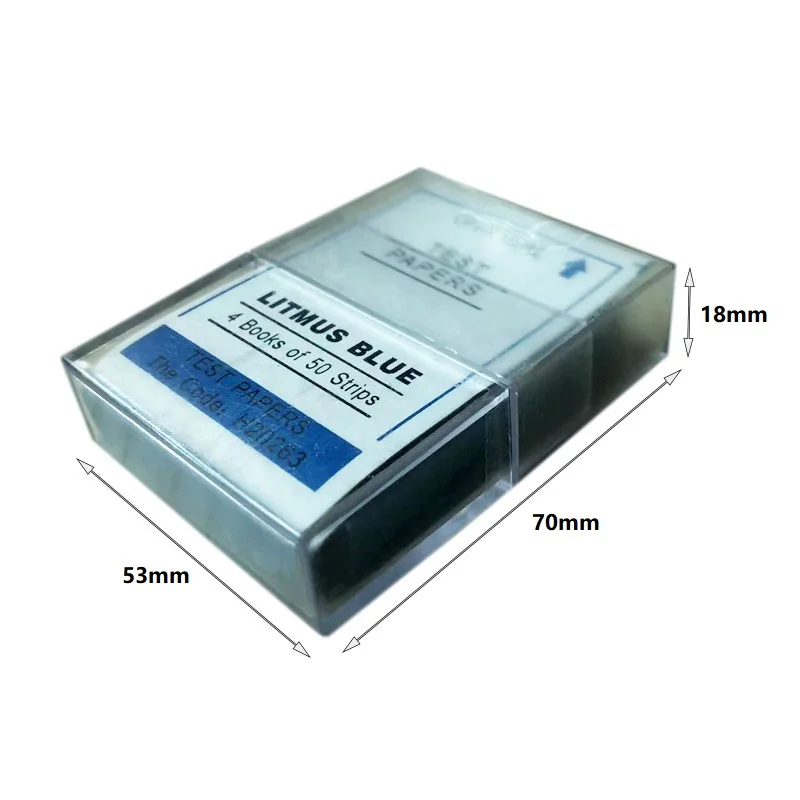 PH Test Strips for Laboratory Acid Alkaline Detection, Blue litmus Paper, Rapid Detection of Solution, 200 Strips/Box