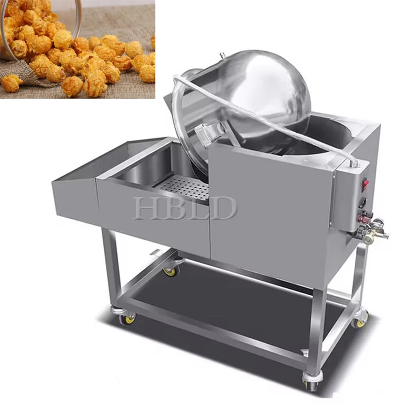 Stainless Steel Commercial Caramel Corn Popcorn Machine For Sale/Industrial Popcorn Making Machine