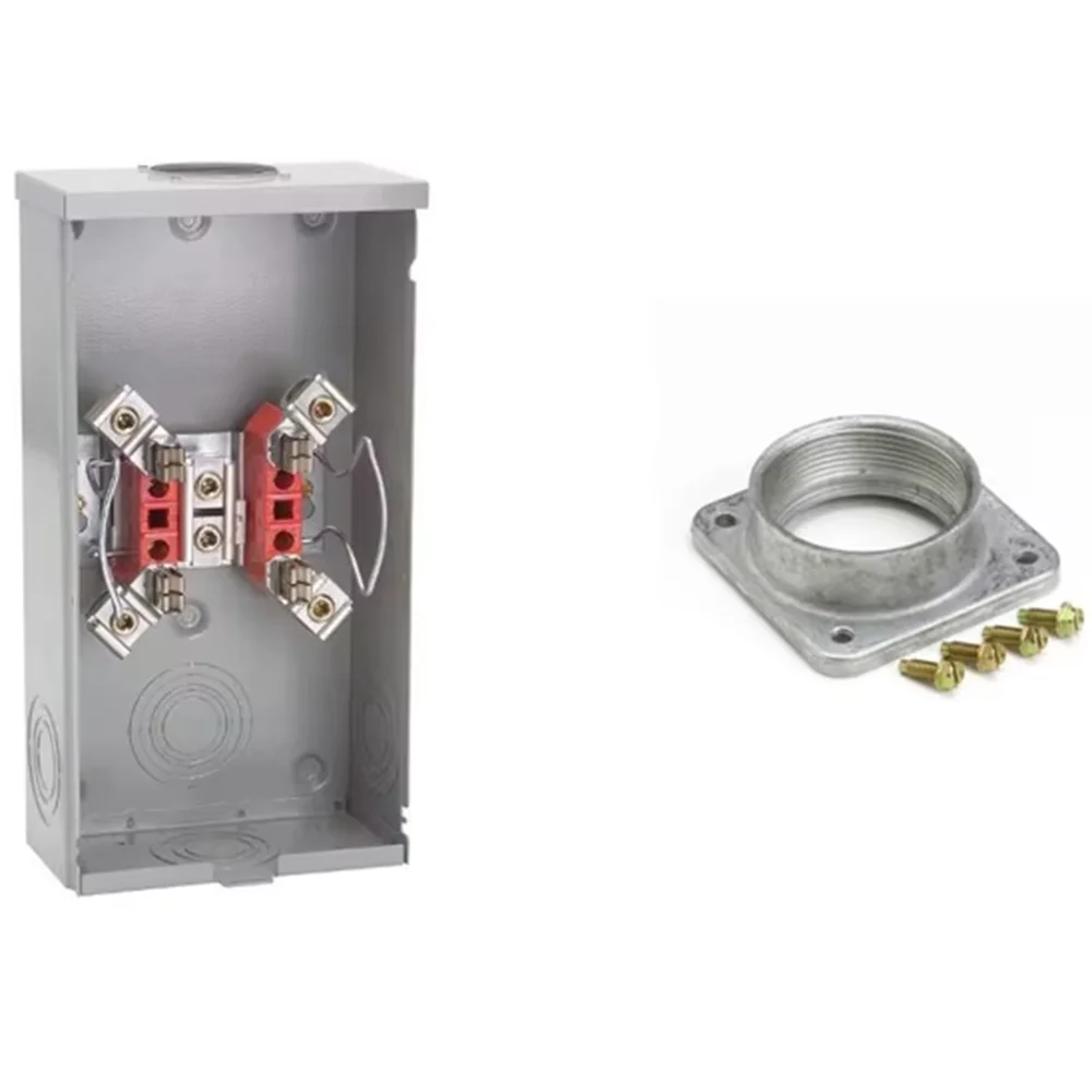 Low price 200 amp 5 jaw  Square  meter Base socket SINGLE PHASE,RINGLESS FM12S