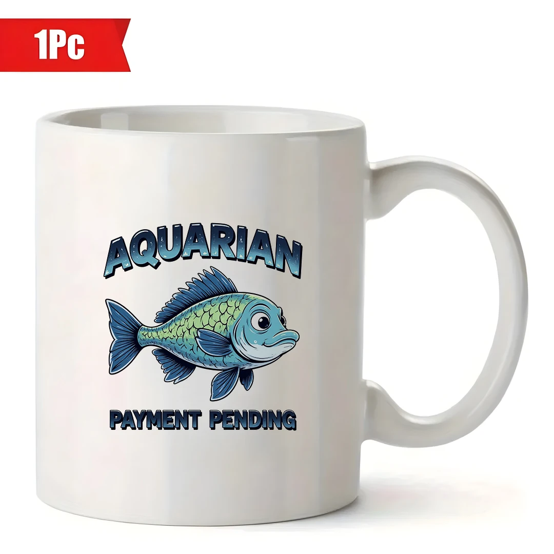 كوب سمكة كرتوني سعة 11 أونصة + كوب مشروبات باردة وساخنة للأطفال - هدية عيد الميلاد للعائلة والمكتب