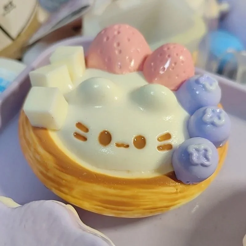 Jouet Squishy anti-Stress pour tarte aux œufs de dessin animé Kawaii, jouet à presser Fidget, Mochi Squishy, anti-Stress, jouets Fidget