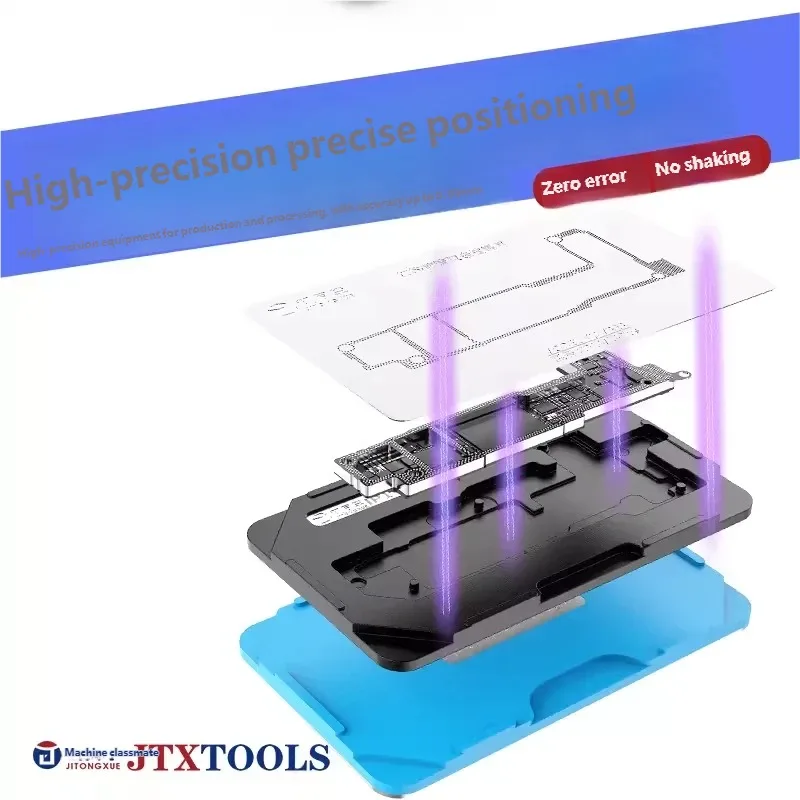 JTX M29 Reballing Platform for IP X to 17PM Magnetic Adsorption   High Precision Universal Base Square Hole Stencils