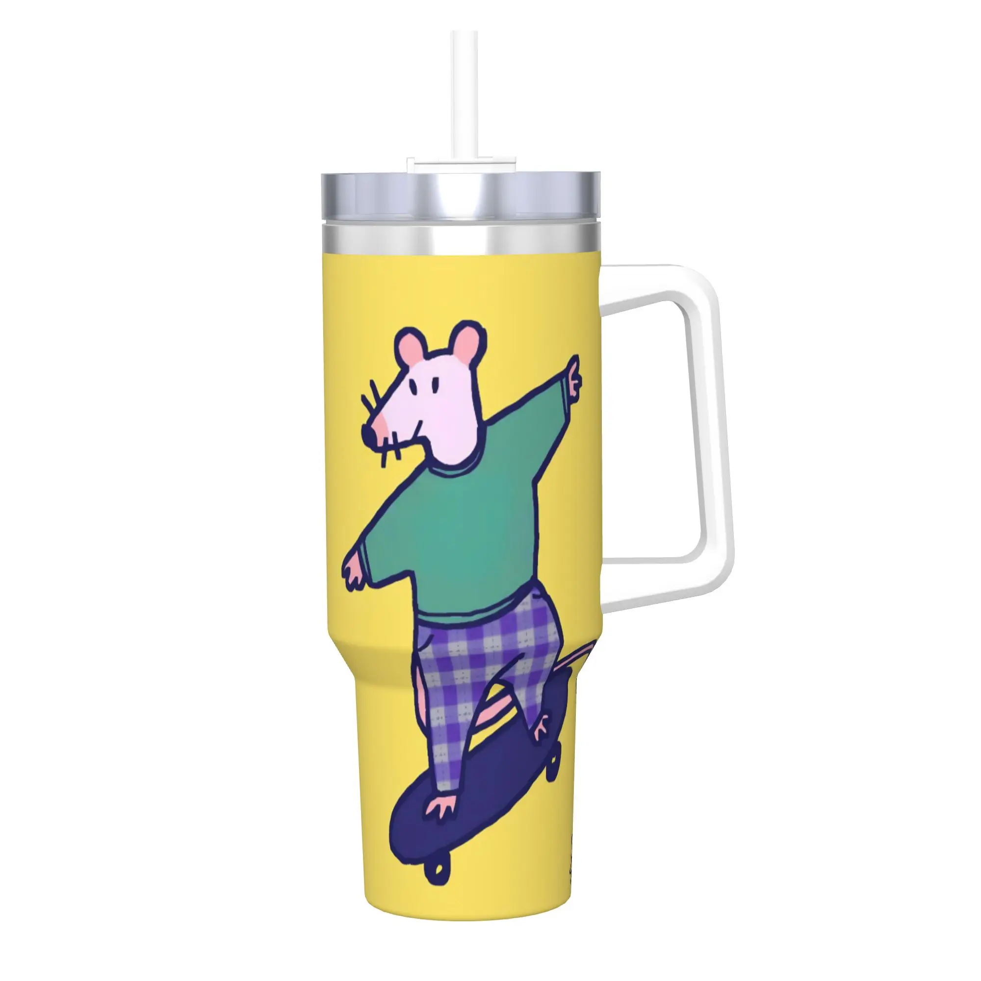 Maisy Mouse 40oz Tumbler Stainless Steel Double Wall Vacuum Insulated  Mug Cups With Straw