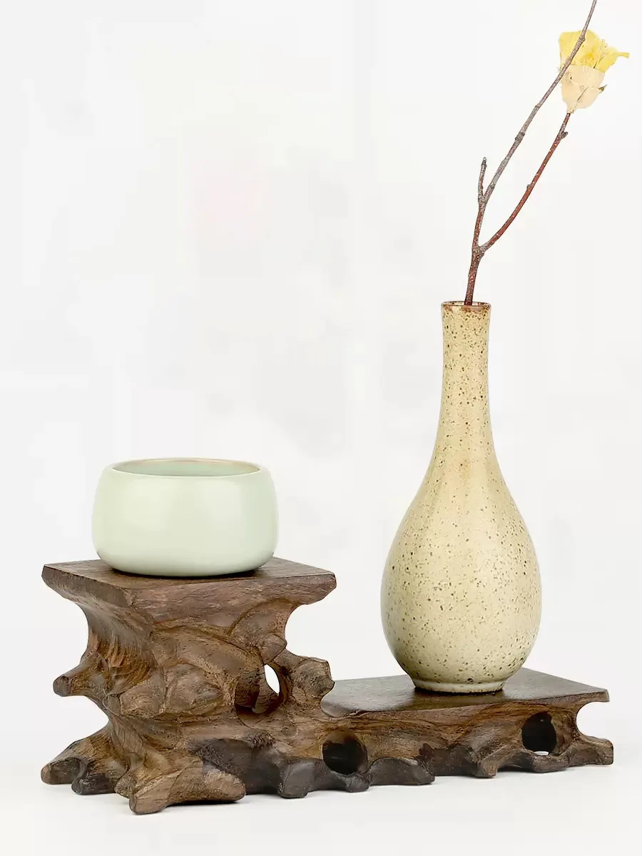 sculpture-sur-bois-massif-avec-racine-de-pierre-pot-en-argile-violette-pot-de-fleur-decoration-artisanale-plateau-en-bois
