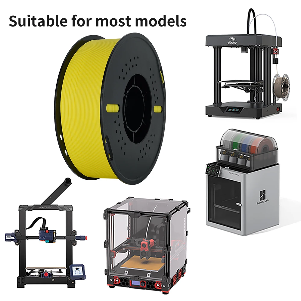 KINGROON 5KG ABS 3D Printer Filament 1.75mm 5KG(11LBS) 5 Rolls, High Strength Toughness, +/-0.02mm Accuracy, Black White Multicolor Local ship Big Sale view 5