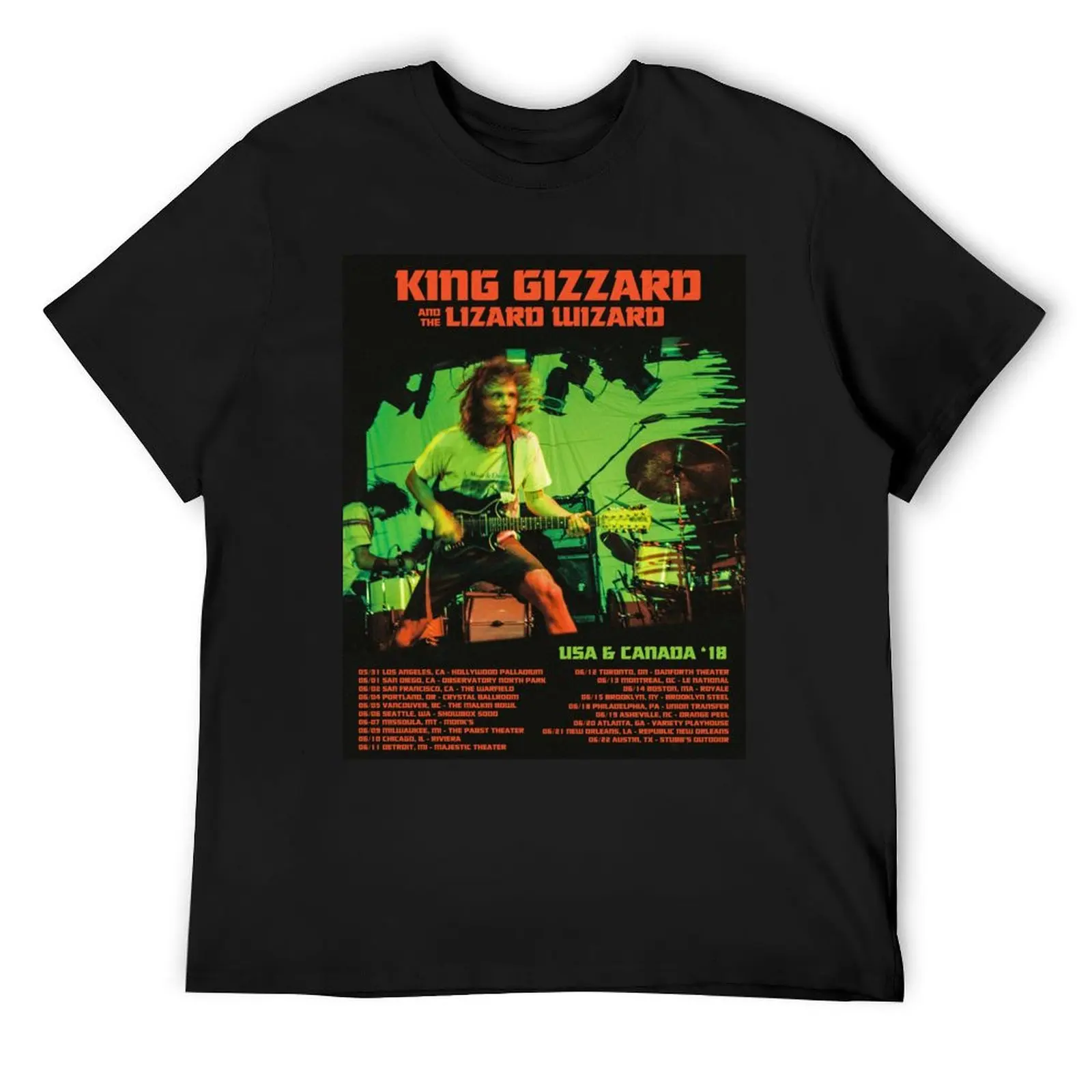 

King Gizzard and the Lizard Wizard tour Poster T-Shirt heavyweights fashion shirts shirts graphic tee men