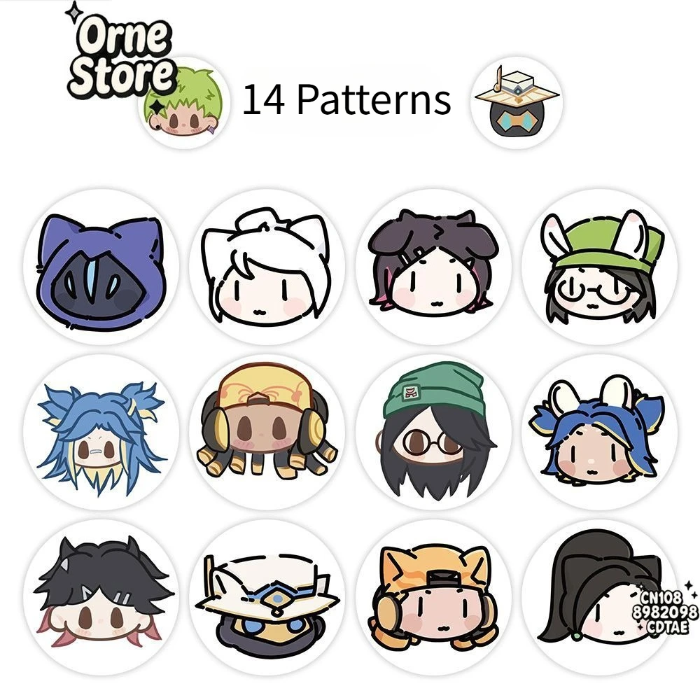 Rouleau d'autocollants de sceau de jeu de dessin animé Valorant, 1000 feuilles/rouleau, autocollants de décoration pour ordinateur portable, autocollants cadeaux de récompense pour enfants, DIY bricolage