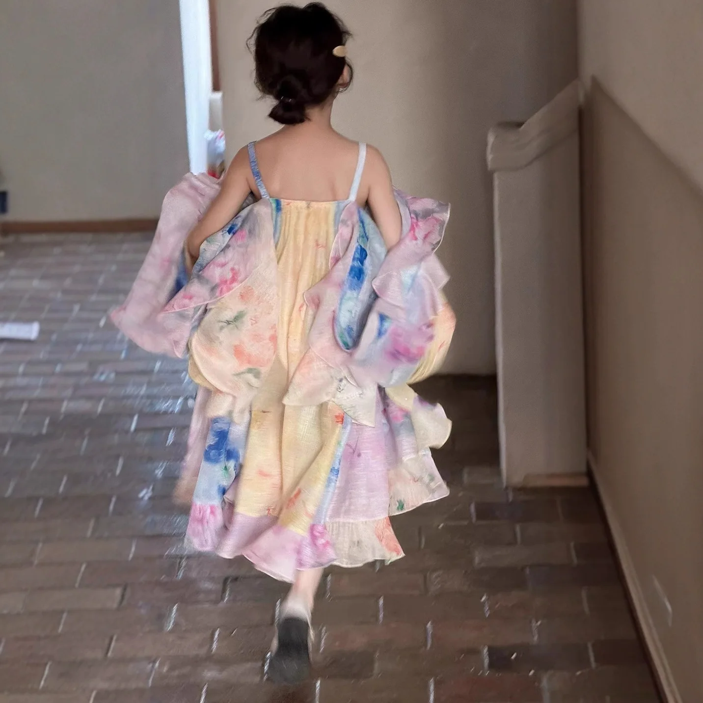 Children's Dress Personalized Fashion Design Girls' Dress Romantic Exhibition Cosplay Princess Dress 2025 Summer New Style