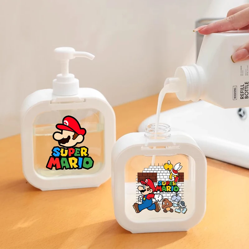 

1PCS Super Marioed Lotion Bottle Cartoon Anime Shower Gel Bottling Bottle Travel Portable Large Capacity Dispenser Bottles Gifts