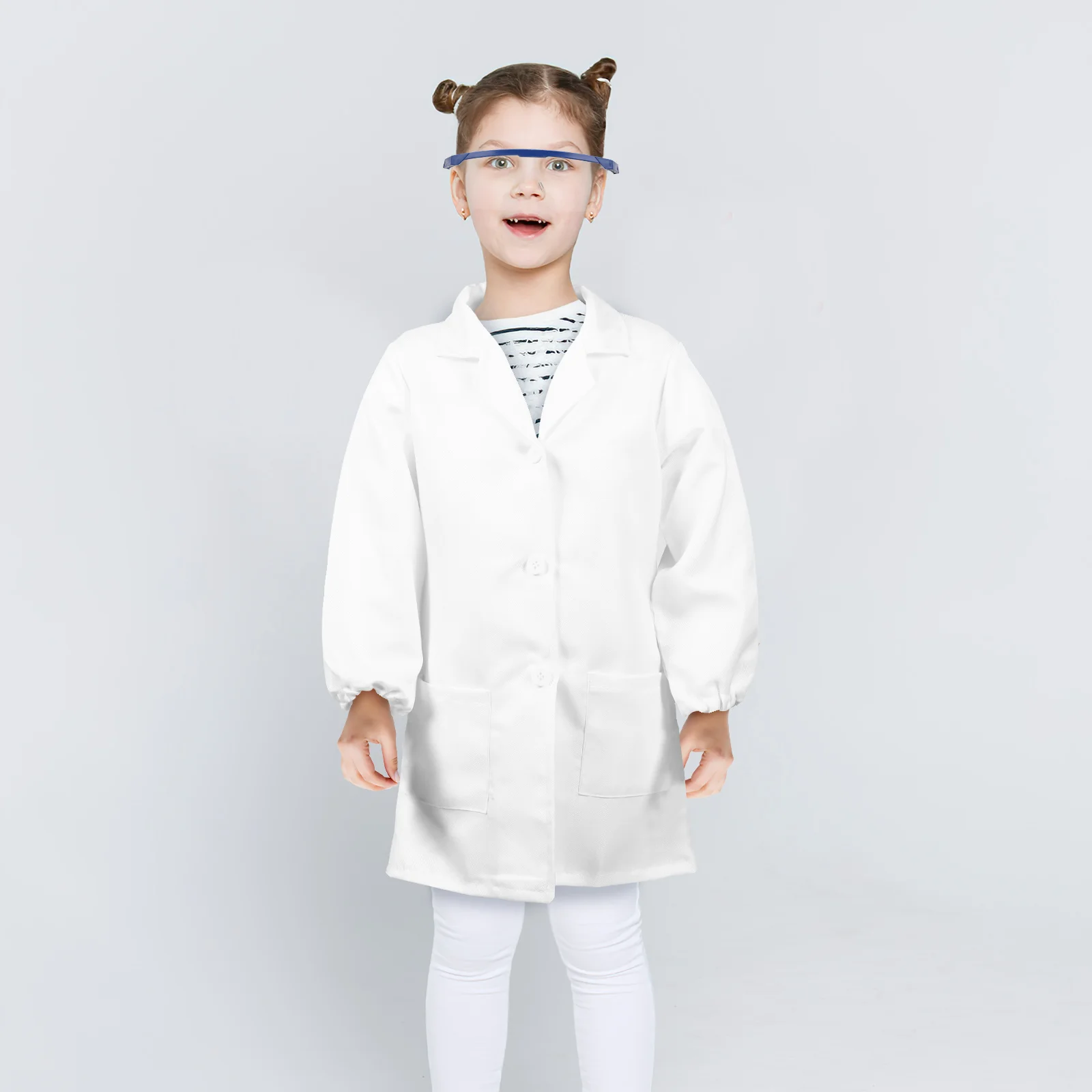 Scientist Clothing Doctor Costume for Kids Laboratory Coat Dreses Science Experiment Toddler Plastic Pupils Clothes