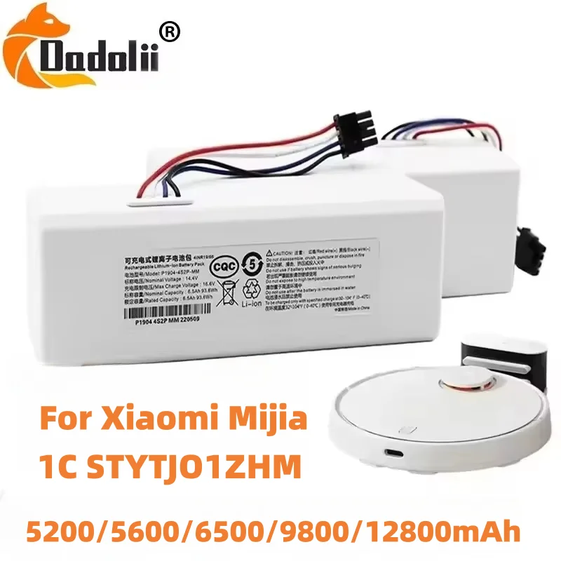 

Original battery 14.4V 12800MAH P1904-4S1P-MM Xiaomi Mi Home 1C STYTJ01ZHM Robot Vacuum MOP Cleaning Accessories
