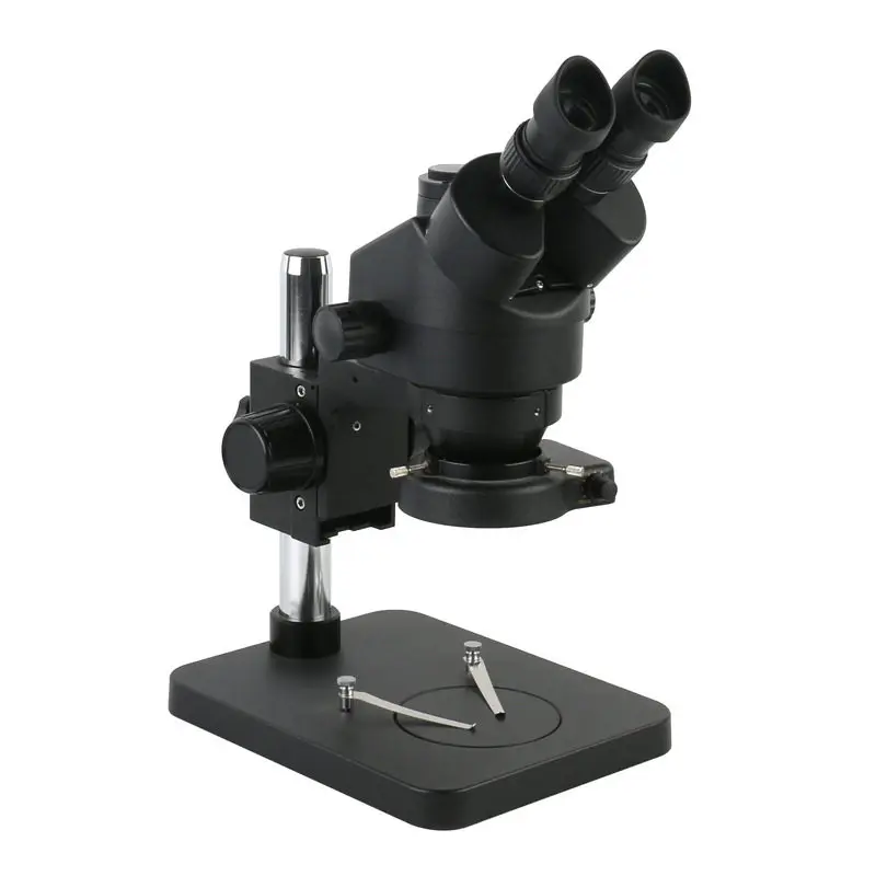 7-45X Trinocular Stereo Microscope, 56 LED Ring Light & Stand for PCB Repair, Soldering, Inspection Magnifying Tool Kit