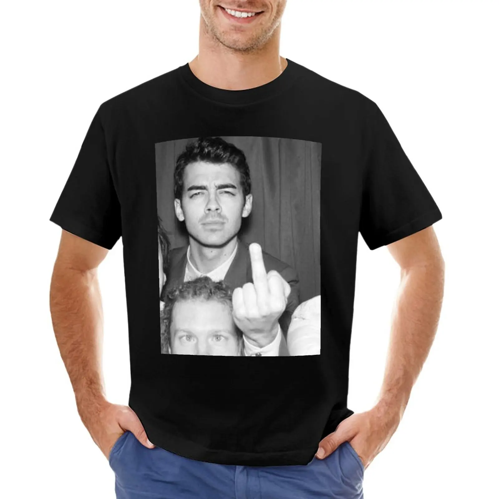 

Joe Jonas T-Shirt summer top t shirt man sweat shirt plain black t shirts men