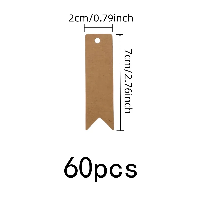 60 pcs Party Favor Tags for Party Valentines Tags, Lightweight Paper Card, Pre-Punched Hanging Hole, Multipurpose