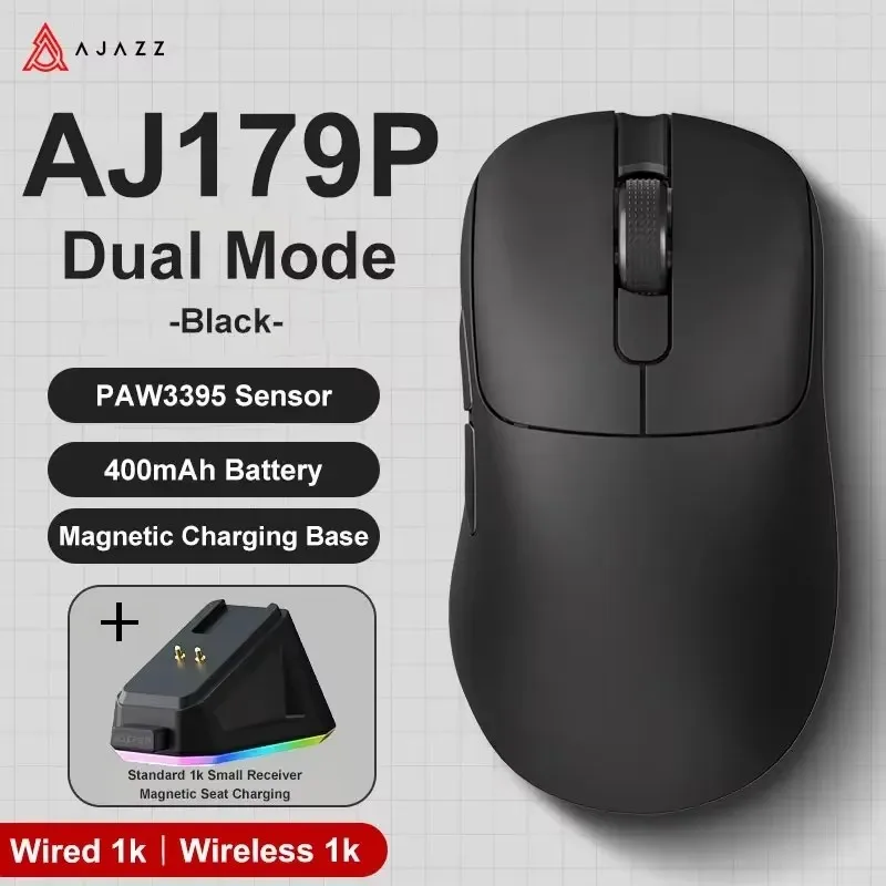 

Беспроводная мышь Attack Shark X AJAZZ AJ179P PAW3395, RGB-док-станция для зарядки, игровая мышь 26000 точек на дюйм, подходит для игрового ноутбука ПК