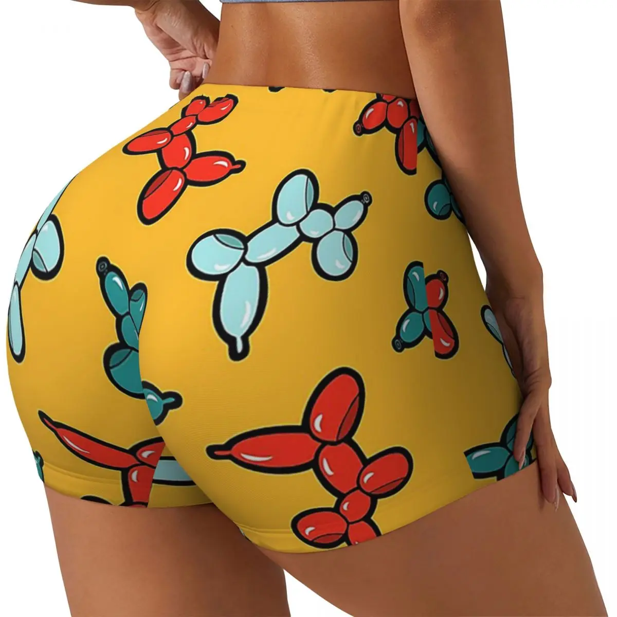 

Желтые женские шорты для бега в тренажерном зале, спортивные шорты для волейбола, байкерские шорты для йоги