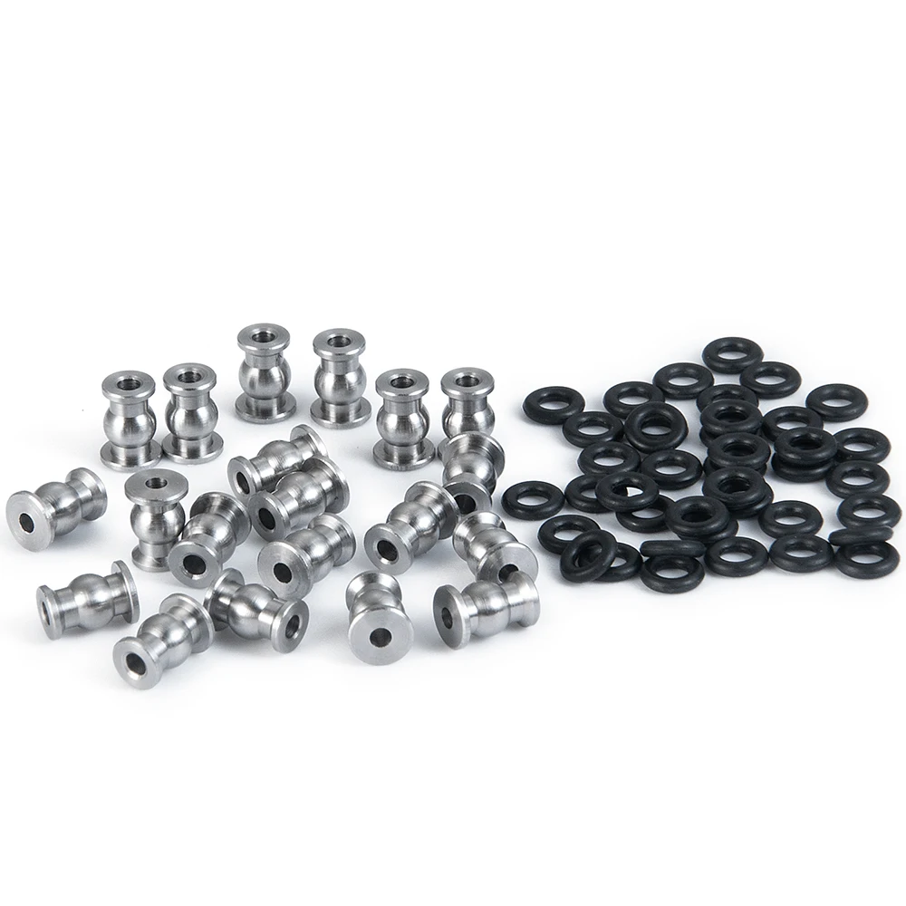 AXSPEED Metal Steering Link Rod Ball Joint Head End Set for Axial SCX24 Deadbolt C10 Wrangler Gladiator Bronco 1/24 RC Car Truck