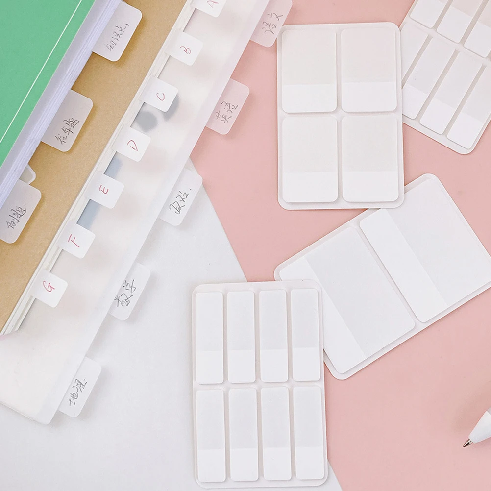 

3 Books Index Tags Large White Annotating Notepad Page Markers Tabs Notebook Flags Writable Labels Self Adhesive