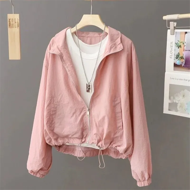 Sun-Protective Clothing Coat Women Summer 2025 New Thin Outerwear Short Loose Simple Overcoat Versatile Sunscreens Jacket Female