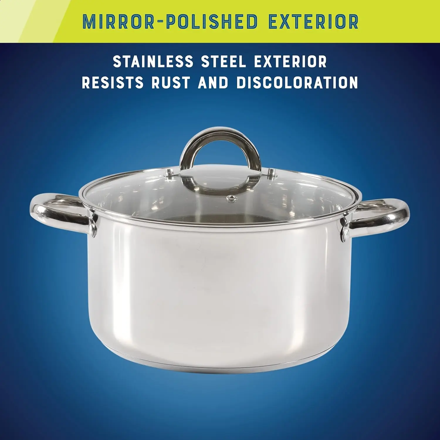 12-Piece Stainless Steel Cookware Set with Non-Stick Pots and Pans, Oven Safe for Home Cooking