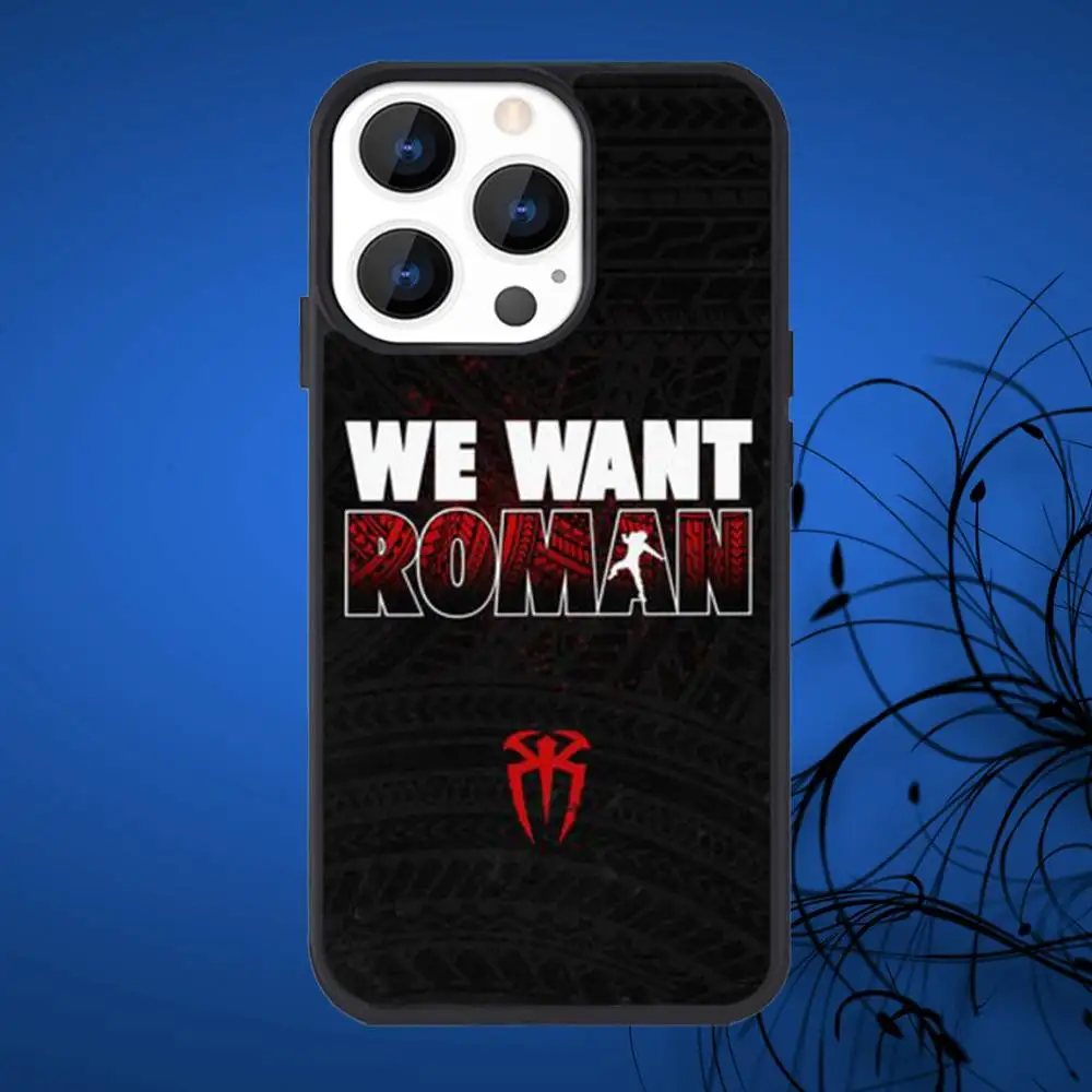 R-RomanS Grote Hond R-Reigns Telefoonhoesje voor iPhone 17,16,15,14,13,12,11,Plus,Pro,Max Mini Magsafe Magnetisch Draadloos Opladen