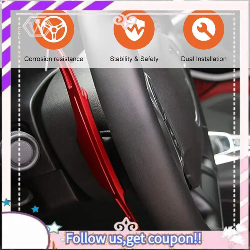 

Easy To Use 2PCS/Pair Aluminum Steering Wheel Paddle Shifter Extension For Camaro 2017 2018 2019 Chevy C7 Corvette 201