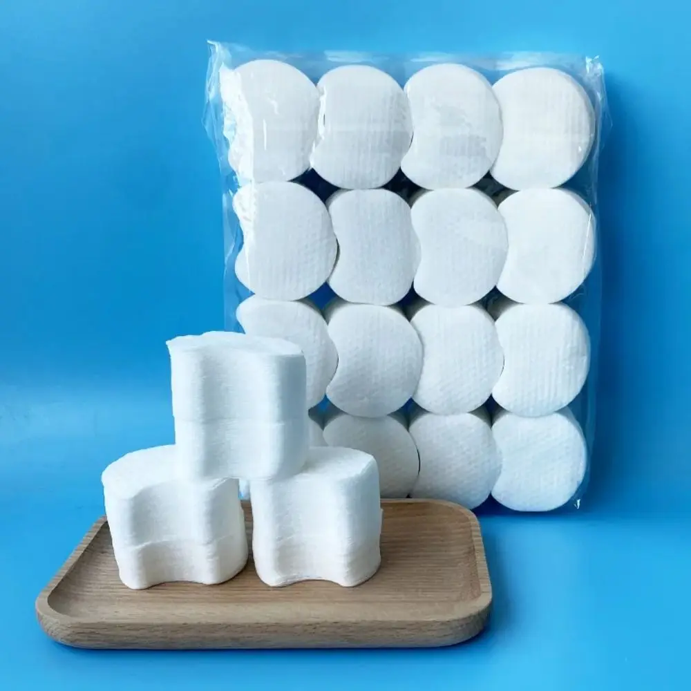 1200Pcs Soft Makeup Remover Pads Double-sided Disposable Face Makeup Cotton Pads Pearl Pattern Stretchable Wet Compress Cotton