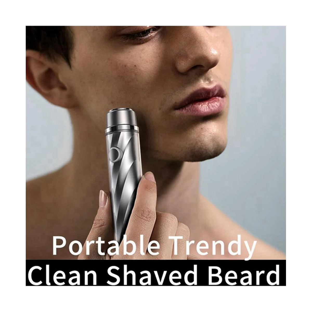 Transparent 6D Intelligent Floating 9 Blade Shaver Men'S Rechargeable Shaver Electric Head Shaver Face Body Shaver Blue