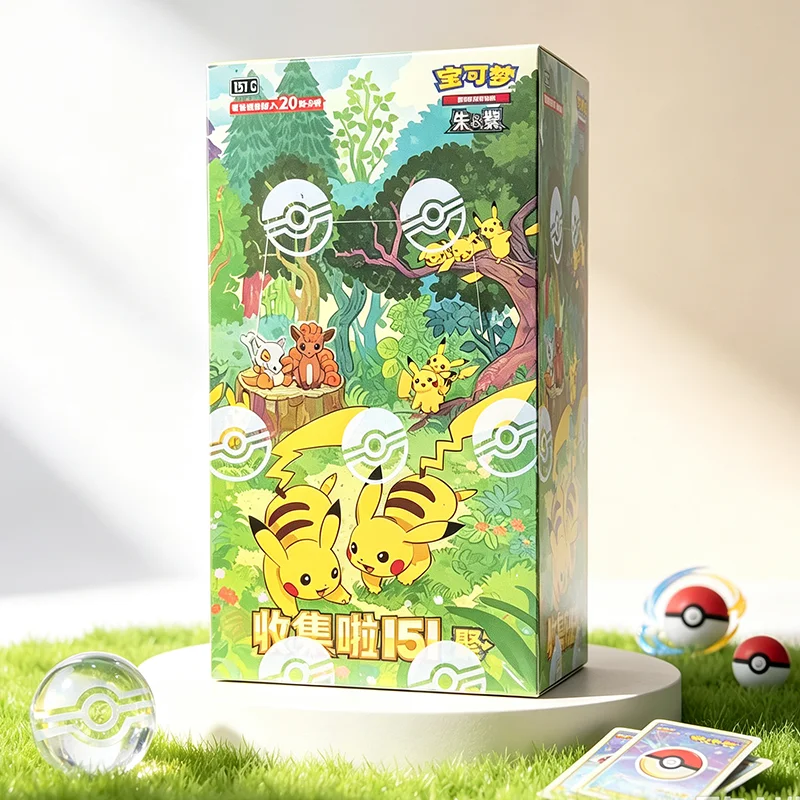 Pocket Monsters Game Collection Cards 151 Fat Box Series PTCG Supplement Package Collection Card Game Toy Gift Trendy Toy