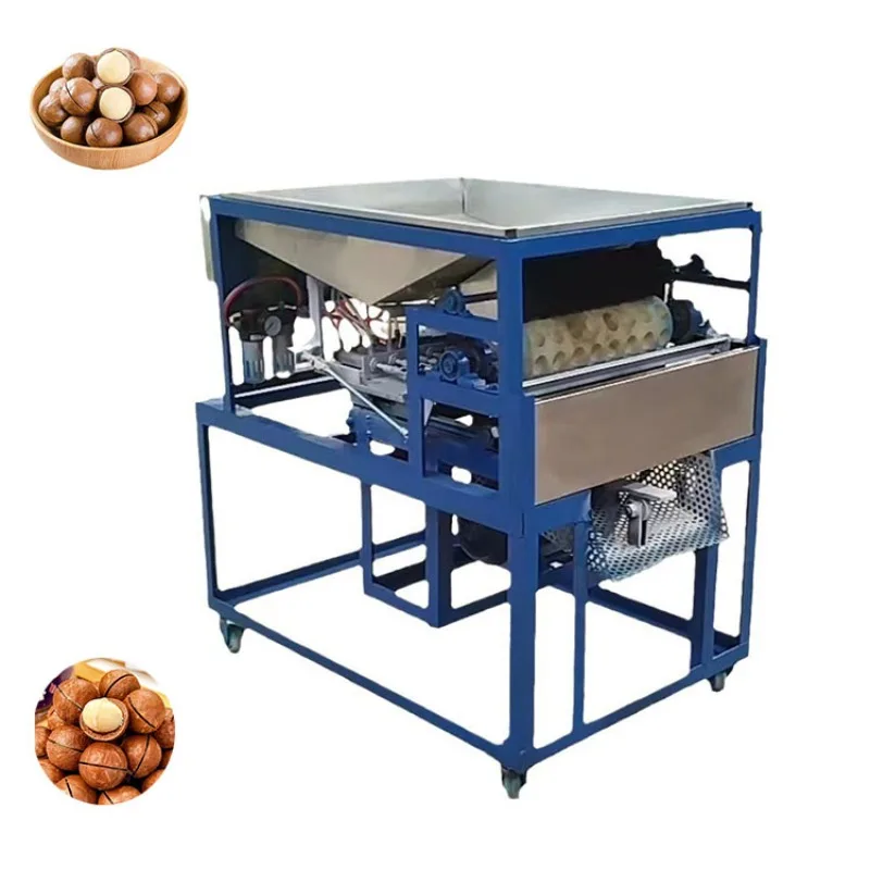 Small electric macadamia nut cutting machine, nut opening machine, arc macadamia nut cutting machine