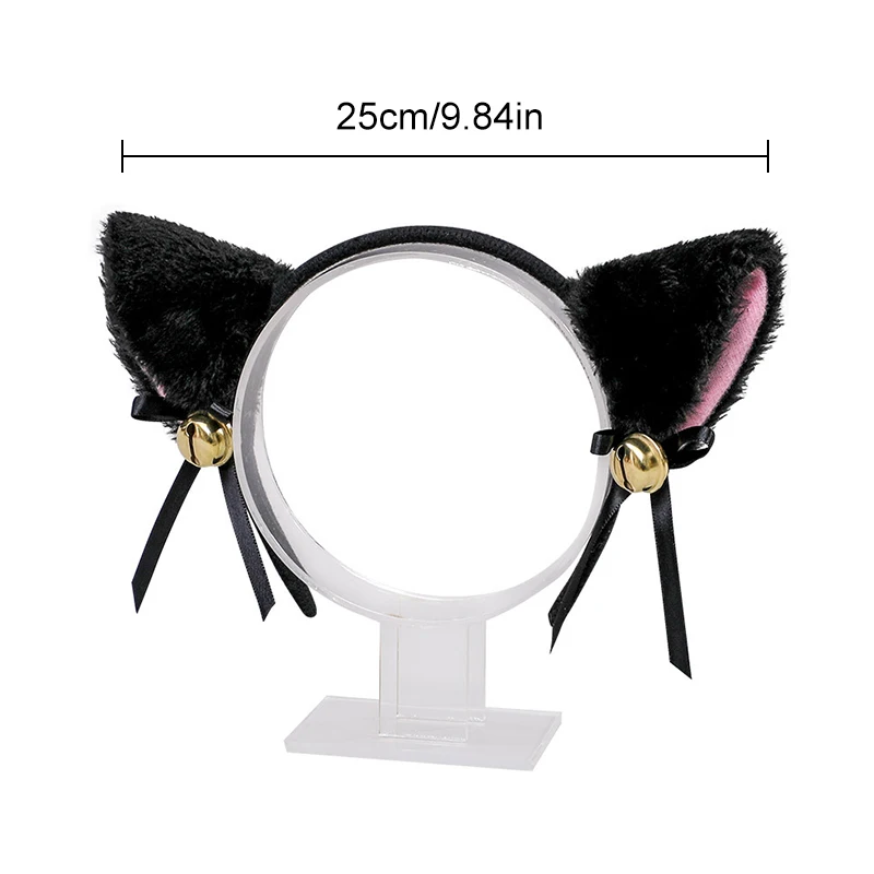 Moda Sexy orecchie di gatto fascia per le donne ragazze peluche campana fascia per capelli Cosplay Halloween Party Costume accessori per capelli adorabili