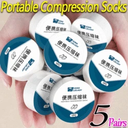 1/5pairs Portable Disposable Socks Outdoor Travel Compression Sock One Time Thin Sweat Absorbing Cotton Sock Sport Men Women